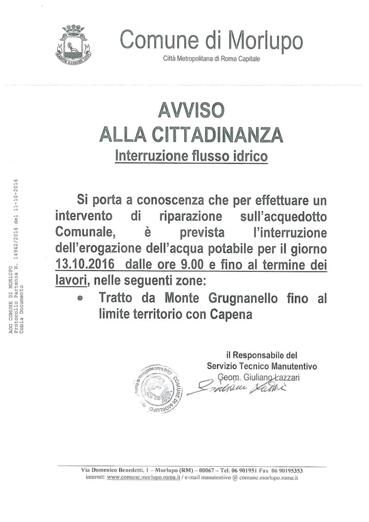 AVVISO ALLA CITTADINANZA