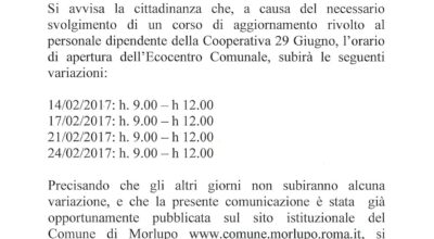AVVISO ALLA CITTADINZA