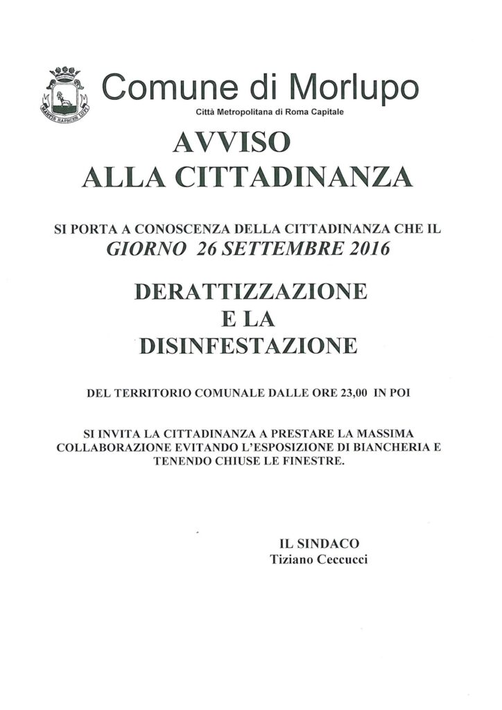 DERATTIZZAZIONE E DISINFESTAZIONE