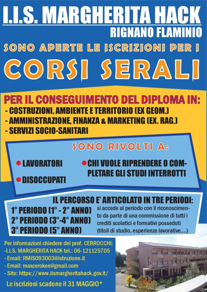 CORSI SERALI PER IL CONSEGUIMENTO DEL DIPLOMA
