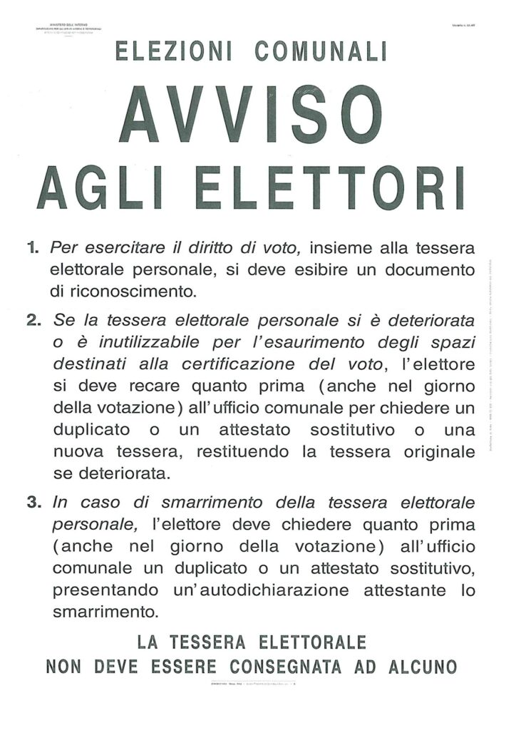 AVVISO ALLA CITTADINANZA