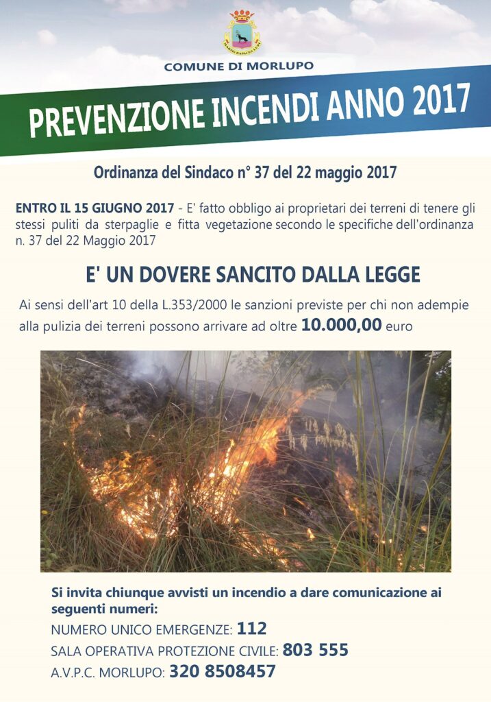 PREVENZIONE INCENDI 2017