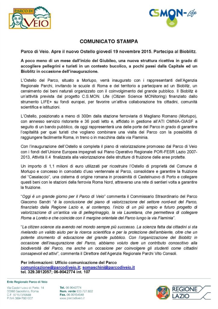 COMUNICATO STAMPA