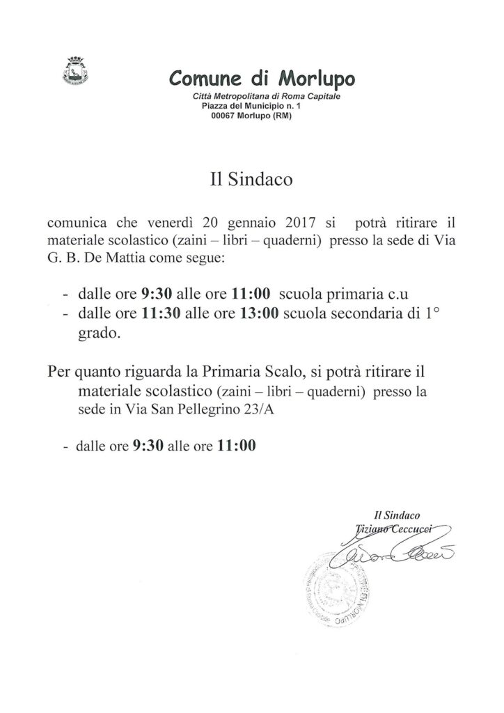 AVVISO ALLA CITTADINANZA