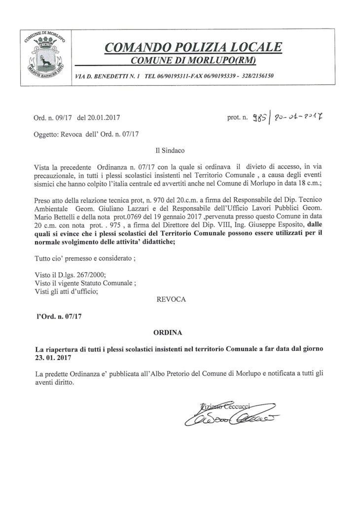 AVVISO ALLA CITTADINANZA