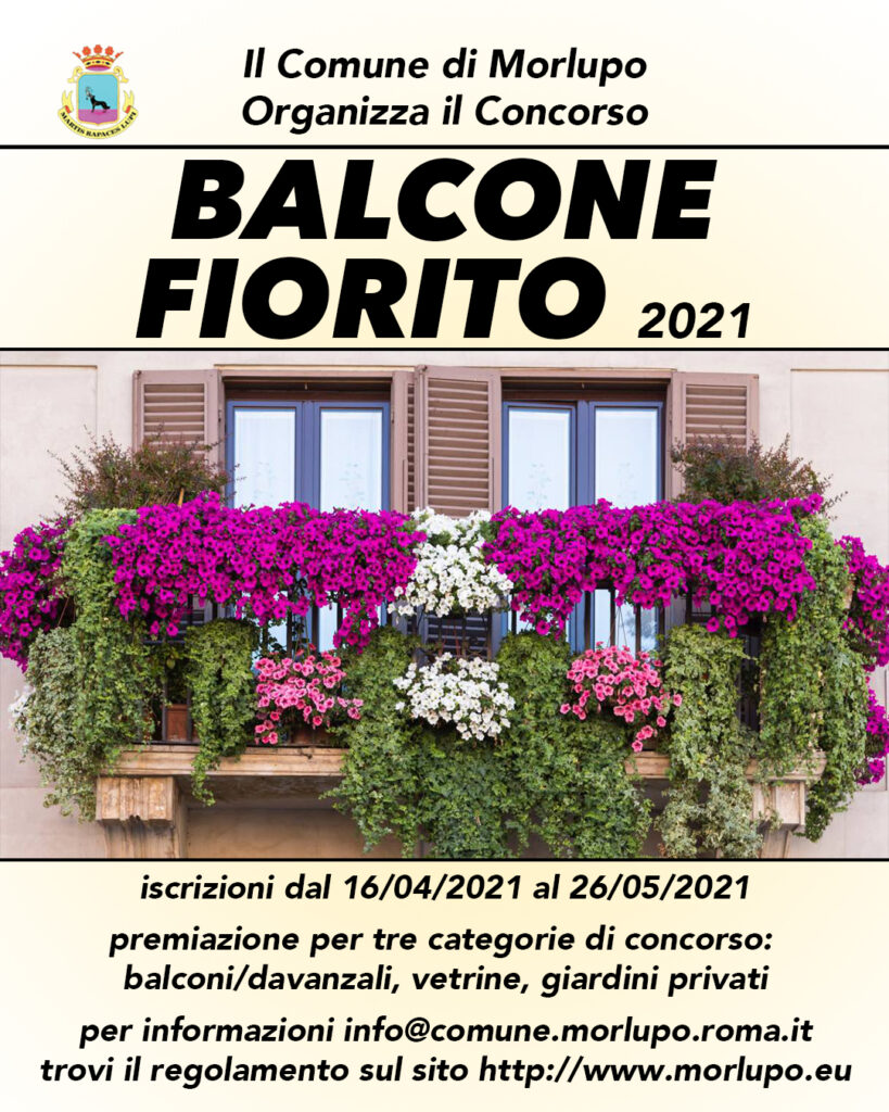 CULTURA – Concorso “Balcone Fiorito 2021”