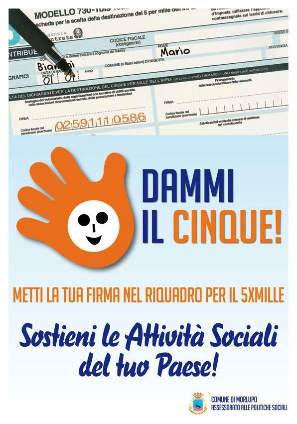 DAMMI IL CINQUE – Sostieni le attività sociali del tuo paese!