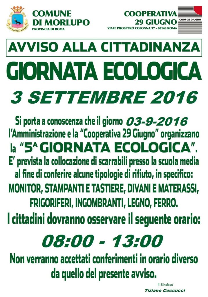 AVVISO ALLA CITTADINANZA