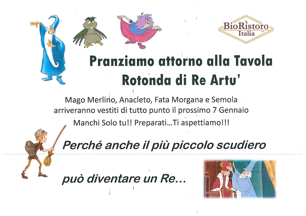 Pranziamo attorno alla tavola rotonda di Re Artù