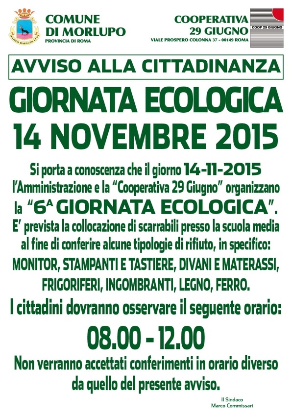 AVVISO ALLA CITTADINANZA