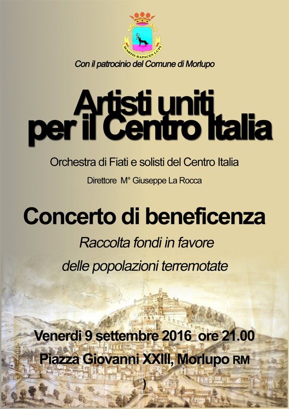 Artisti Uniti per il Centro Italia – Concerto di Beneficenza
