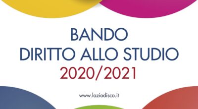 REGIONE LAZIO – Bando Diritto allo Studio 2020-2021