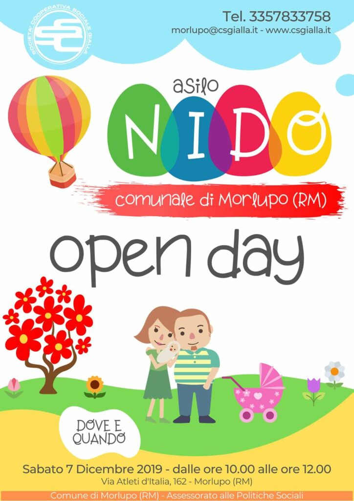 ASILO NIDO COMUNALE – Open Day, 7 Dicembre 2019