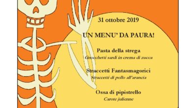 REFEZIONE SCOLASTICA – Menù di Halloween per Giovedì 31 Ottobre 2019