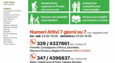 PROGETTO DI PRONTO INTERVENTO SOCIALE – Numeri per Telesoccorso