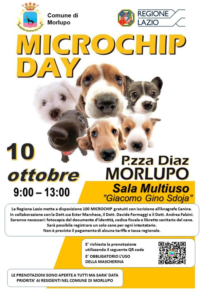 GIORNATA DEL MICROCHIP – Morlupo 10 Ottobre 2021