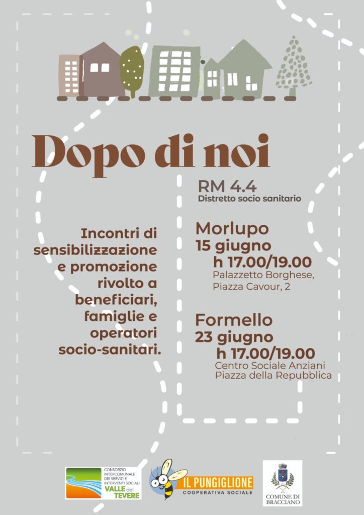 DOPO DI NOI – Incontri di sensibilizzazione e promozione rivolto a beneficiari, famiglie e operatori socio-sanitari