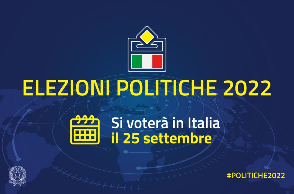 ELEZIONI POLITICHE – Domenica 25 Settembre 2022
