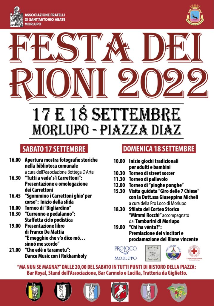 FESTA DEI RIONI – 17 e 18 Settembre 2022