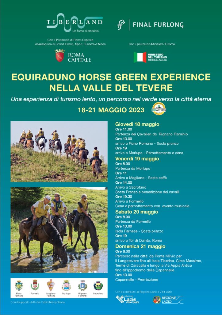 EQUIRADUNO HORSE GREEN EXPERIENCE – Nella Valle del Tevere dal 18 al 21 Maggio 2023