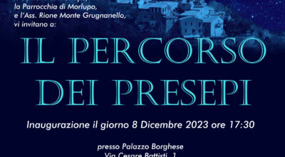 IL PERCORSO DEI PRESEPI – Dall’8 Dicembre 2023 – Un percorso fra le chiese, le vetrine e le strade di Morlupo